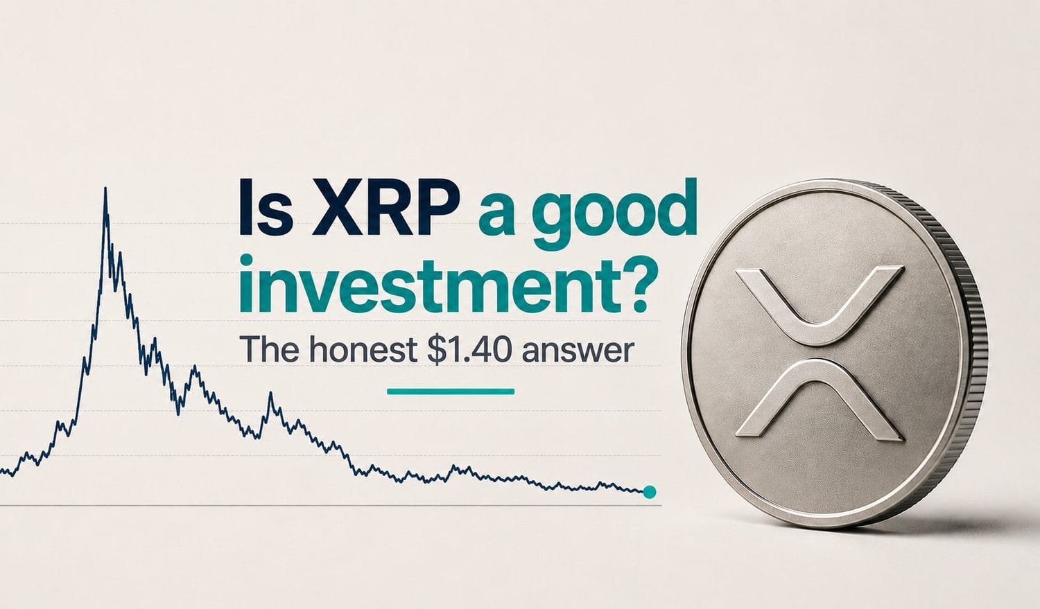 Is XRP a good investment in 2026? XRP coin beside a falling price chart