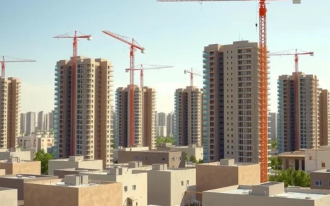 Mayors planning powers: housing construction site with multiple residential towers
