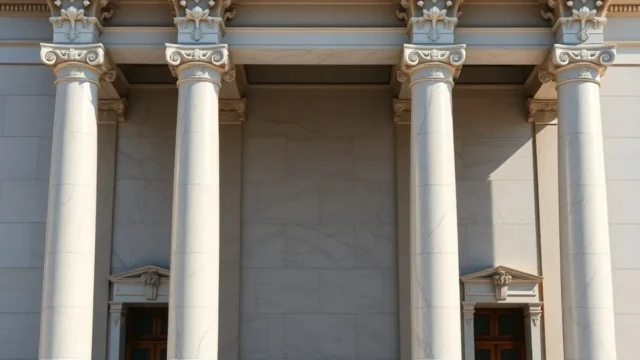 Treasury buyback funding: u.s. treasury building classical architecture marble columns