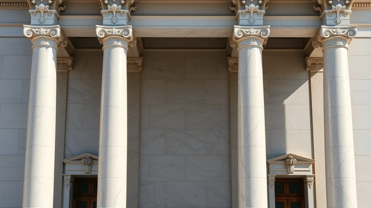 Treasury buyback funding: u.s. treasury building classical architecture marble columns