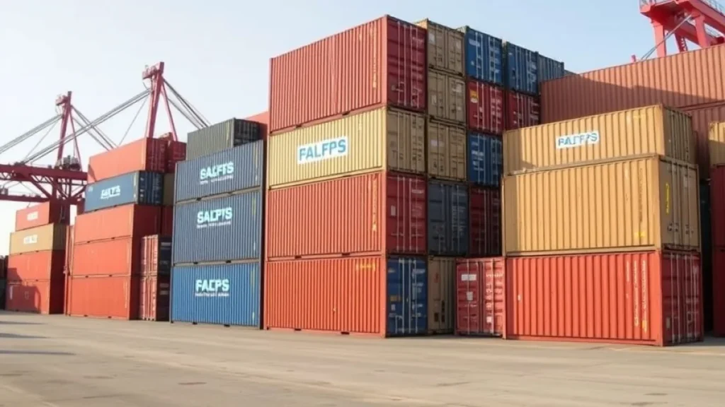 Canada US tariff escalation explained: shipping containers stacked at a north american