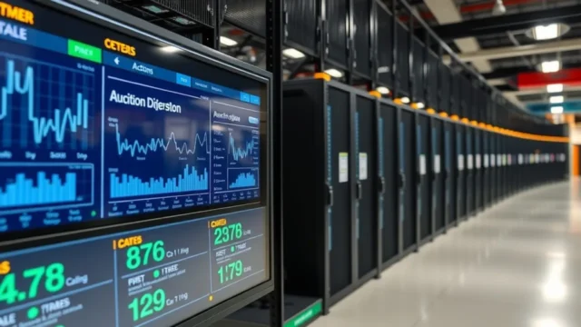 Amazon ad fees: warehouse auction pricing display dashboard server racks