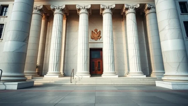 Federal reserve stablecoin rules: federal reserve building marble columns architectural detail