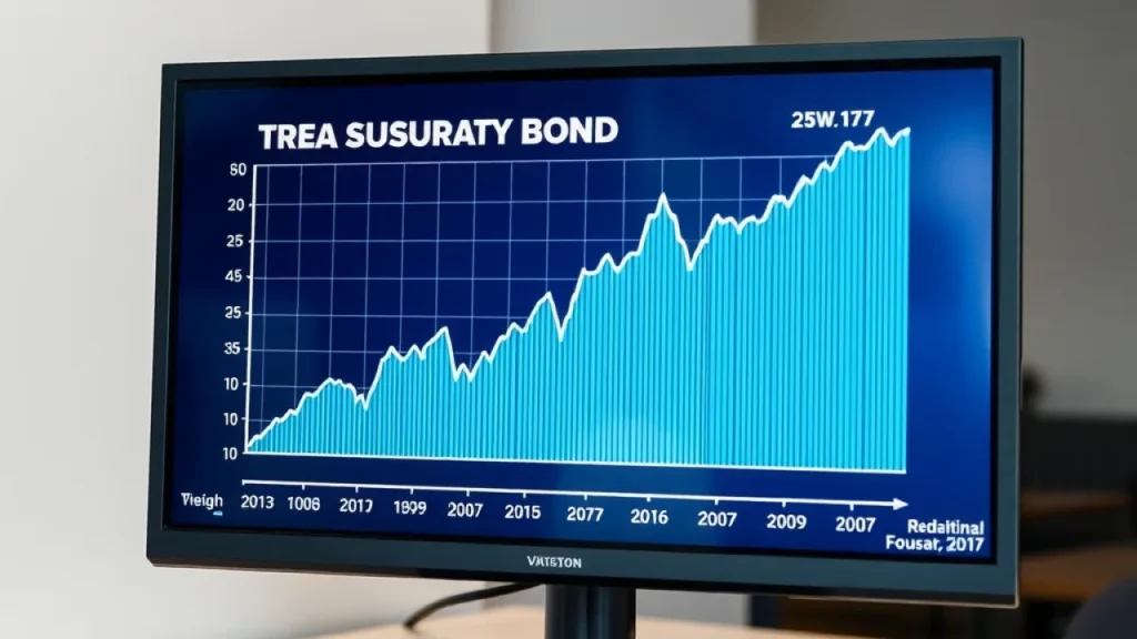 US jobs data explained: treasury bond yield curve graph on monitor