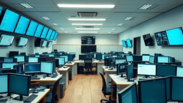 401(k) private funds: hedge fund office trading floor with multiple