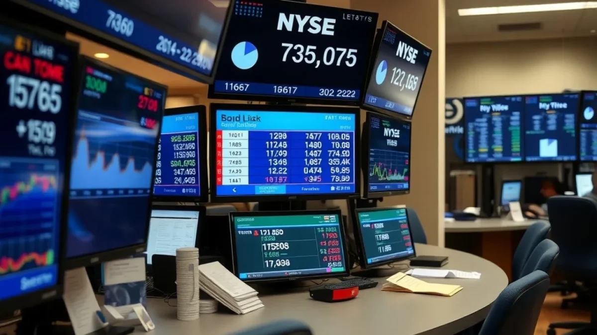 European bank bond yields: bank trading floor screens showing bond price