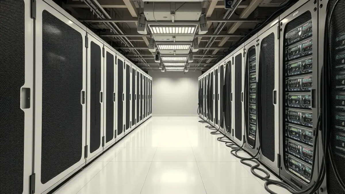 OECD crypto tax reporting: cryptocurrency exchange server room with cooling vents