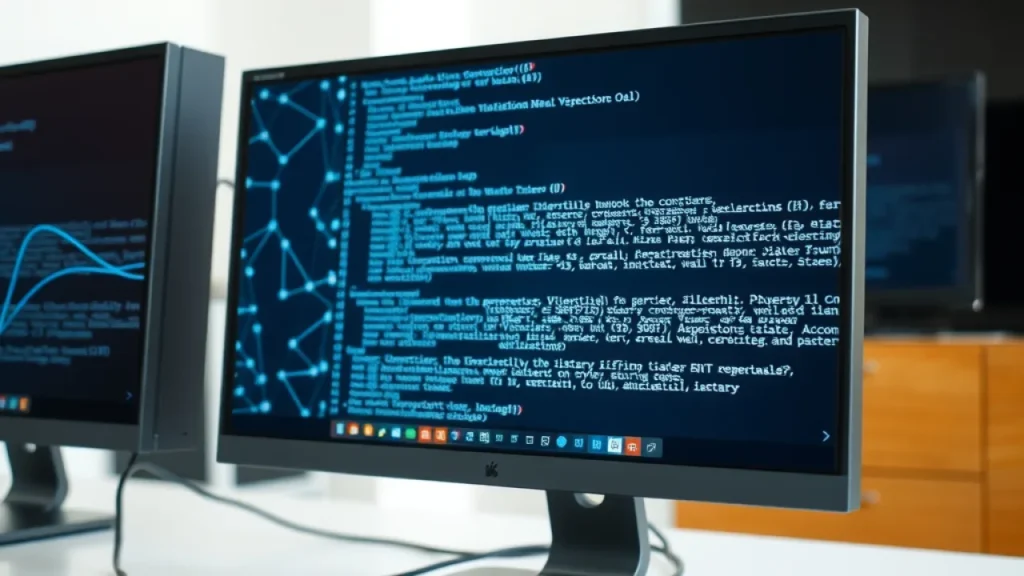 Abstract shuts down explained: blockchain network visualization and code displayed