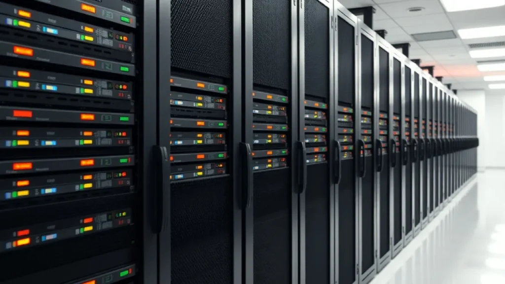 Ai model false information explained: data centre server racks with indicator lights