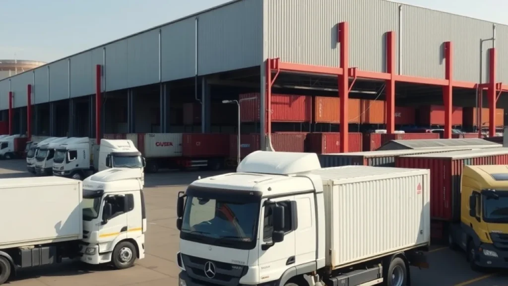 Penske automotive taken private explained: commercial warehouse shipping logistics facility with vehicles